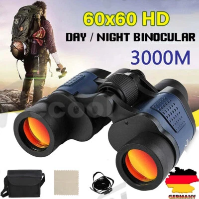 MARKENLOS 3000m Fernglas Feldstecher Nachtsicht Fernrohr Binoculars Ferngläser Zoom 60x60