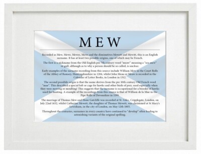 Surname meaning history A3 Framed A4 print Baner Cymru Y Ddraig - Main Image