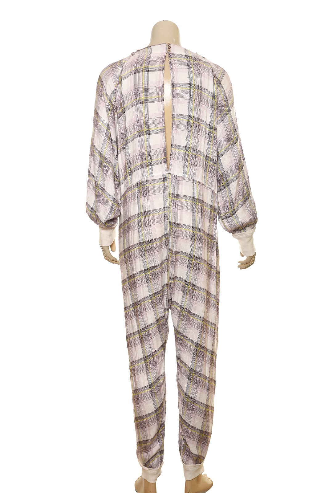 Free people Fallin For Flannel Romper S P Women Casual Plaid Jumpsuit NEW 42122
