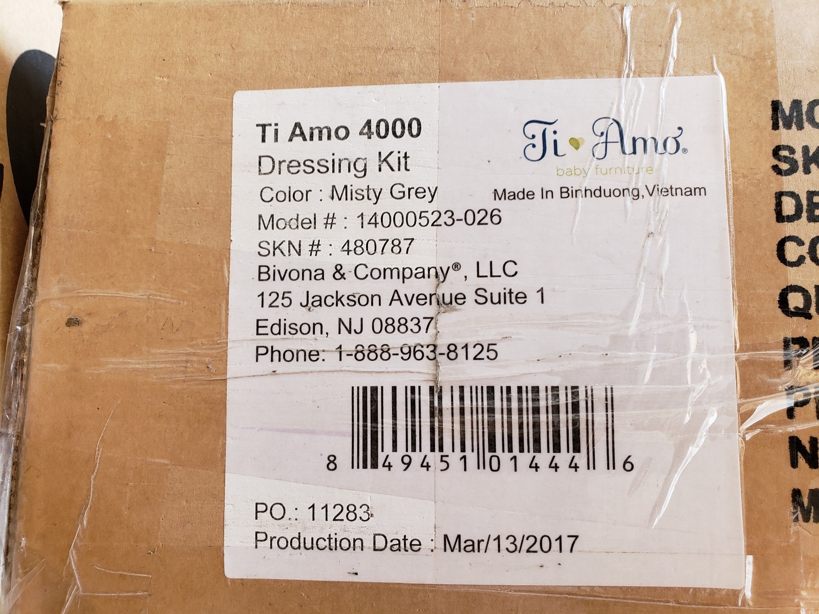 ti amo changing table