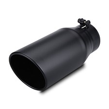 3.5 Inlet 5 Outlet 12 Long Angle Cut Rolled Bolt-on Exhaust Tip Tail Pipe