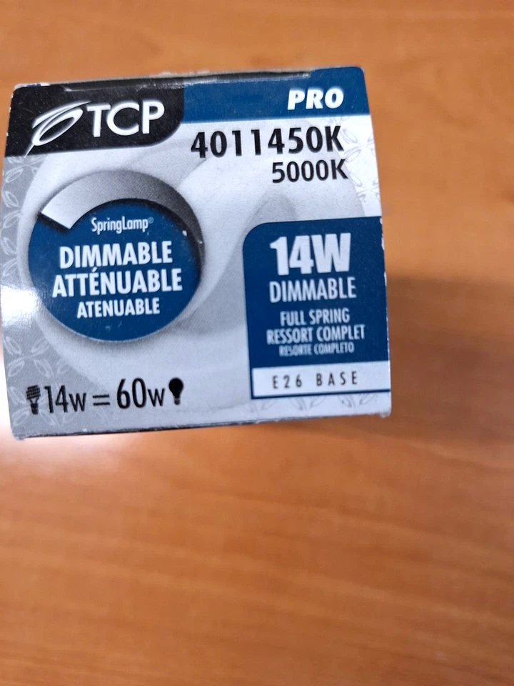 TCP PRO 4011450K 14W 5000K 800L T3 COIL CFL DIMMABLE SPRINGLAMP 40114 FREE SHIP - Image 2 of 4