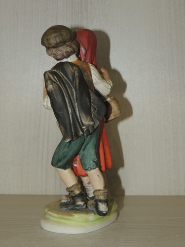 Figura de porcelana de Capodimonte, The lovers, Vintage - Imagen 8 de 12