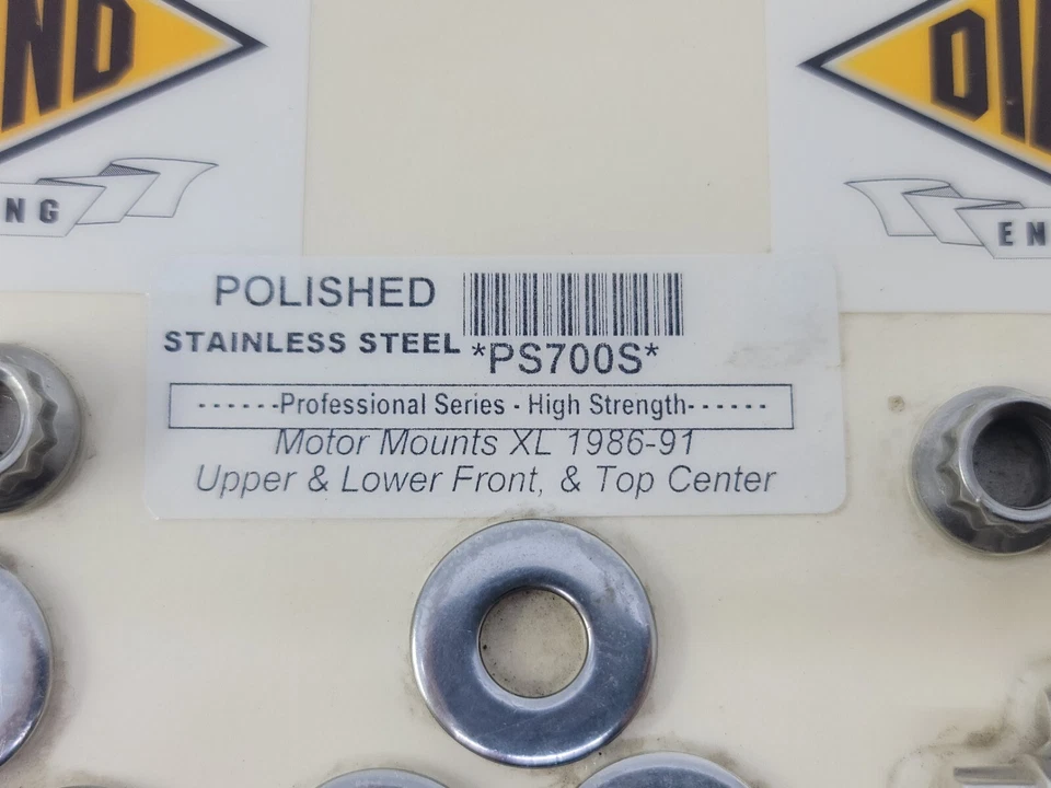 Diamond Engineering PS700S Stainless Steel Harley Motor Mount Kit XL 1986-91 - Image 2 of 2