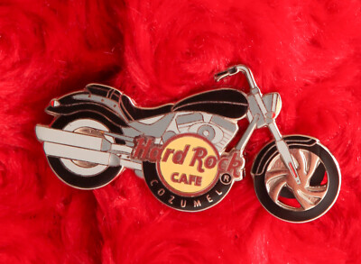 Hard Rock Cafe Pin COZUMEL MOTORCYCLE mexico black hat lapel logo ...