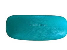 EMILIO PUCCI Green Leather Hard Glasses Case