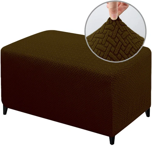 Cubierta rectangular para reposapiés taburete elástico sofá otomano funda protectora de almacenamiento - Imagen 22 de 35