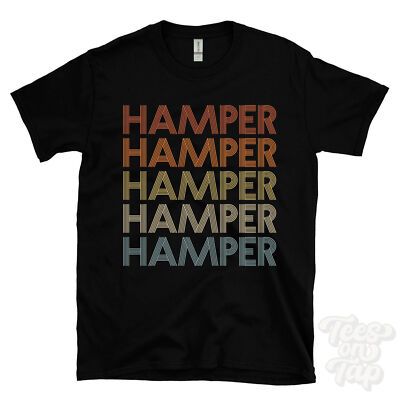 HAMPER WIEDERHOLTES RETRO-STIL T-SHIRT Herren & Damen Neuheit cool Name Geschenk
