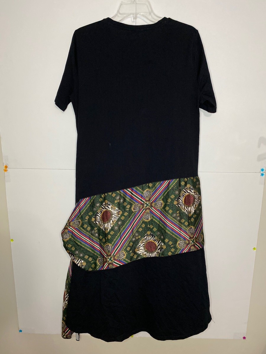 ruffle shirt dress zara Zara Flying T-Shirt Dress w/ Side Tie Knot Ruffle Black Size L