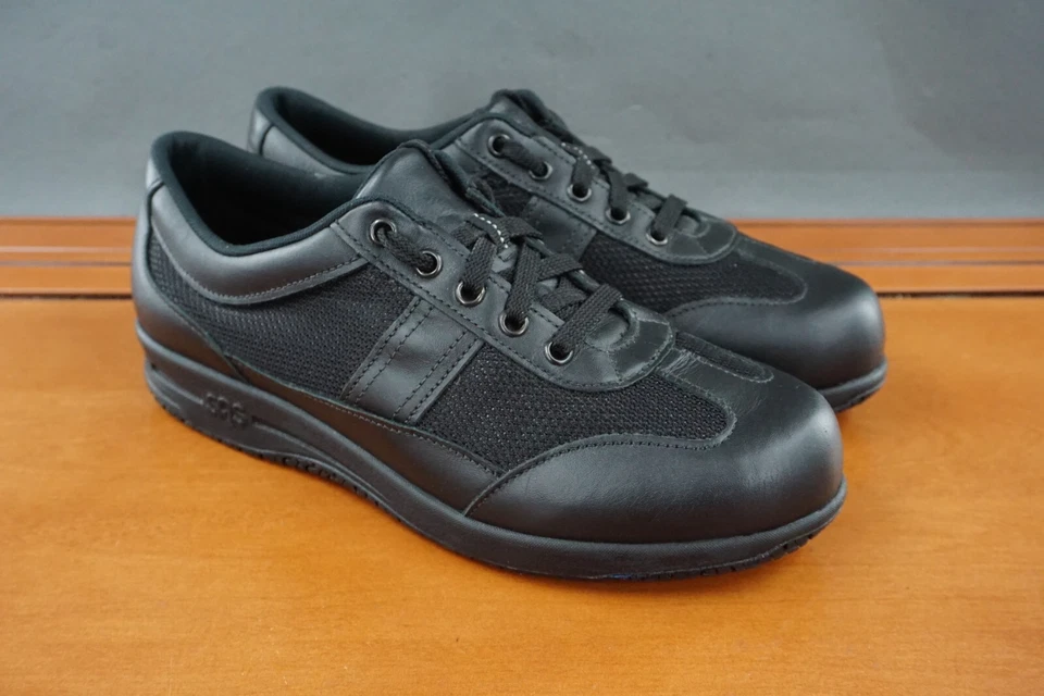 SAS Reverie Women's 7.5 M Shoes Black Leather Lace Up Low Top Non Slip Comfort - Image 3 of 4