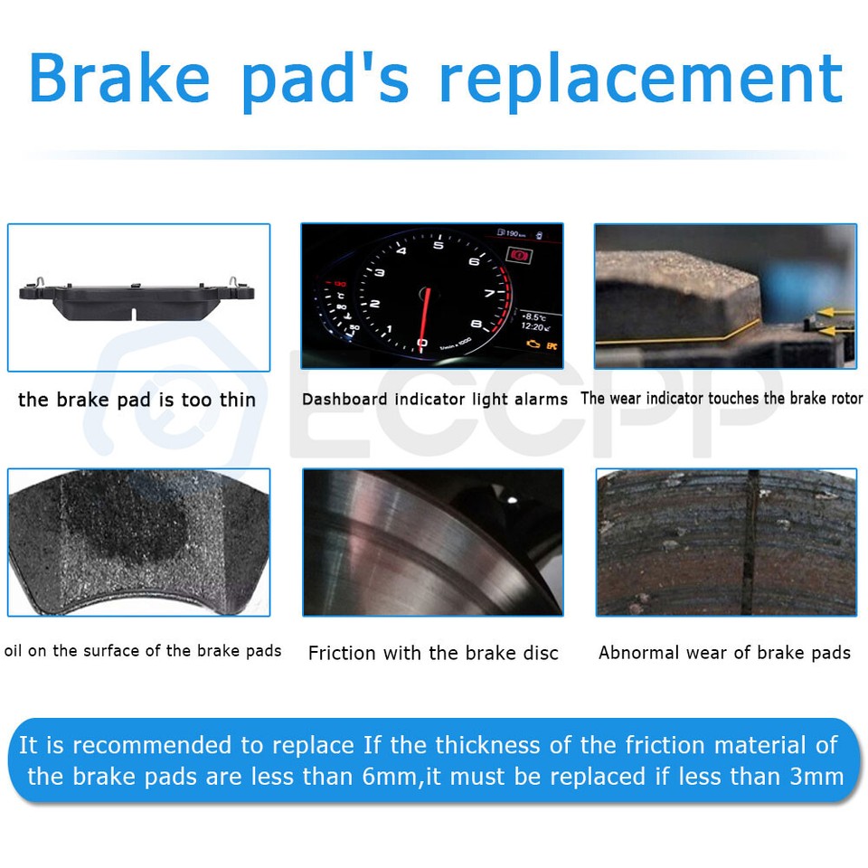 Front Rear Ceramic Brake Pads For 2002 2003 2004 20052006 Toyota Camry