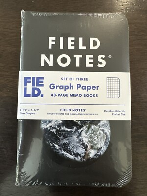 Field Notes Chicago Field Museum Earth Space Sealed 3 Pack Powers of Ten NEW