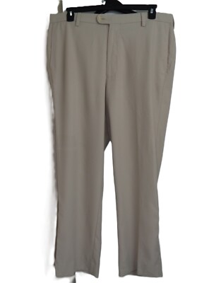 Peter Millar Classic Fit Pants Ivory Super Soft Flat Front Trousers 38x30 Summer