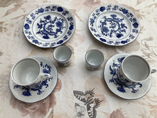 2x Kaffeegedeck 4-teilig K Korona Zwiebelmuster Kaffeegeschirr