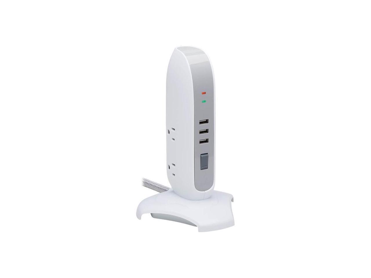 Сетевой фильтр Tripp Lite Tower с 5 розетками и 3 USB-портами белый TLP66USB 10590₽