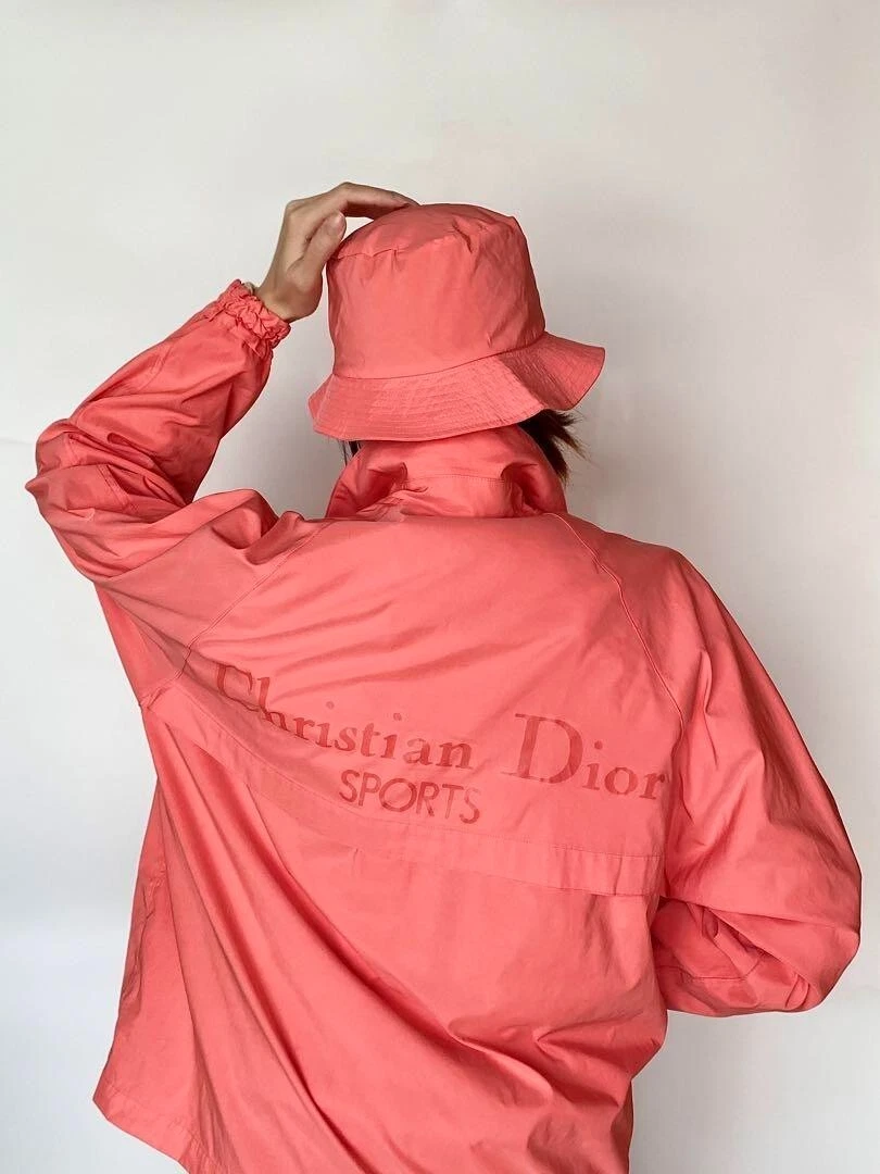 Ensemble chapeau veste authentique logo Christian Dior Sports vintage dos taille L