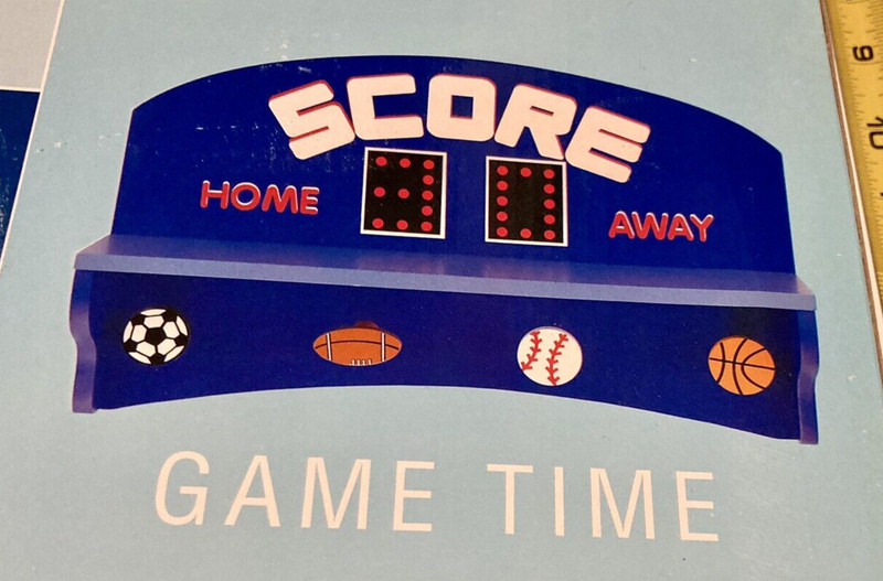 Wall Shelf -Decorative -Kids' 20"L X 5.5"W X13"H Game Time Brand New
