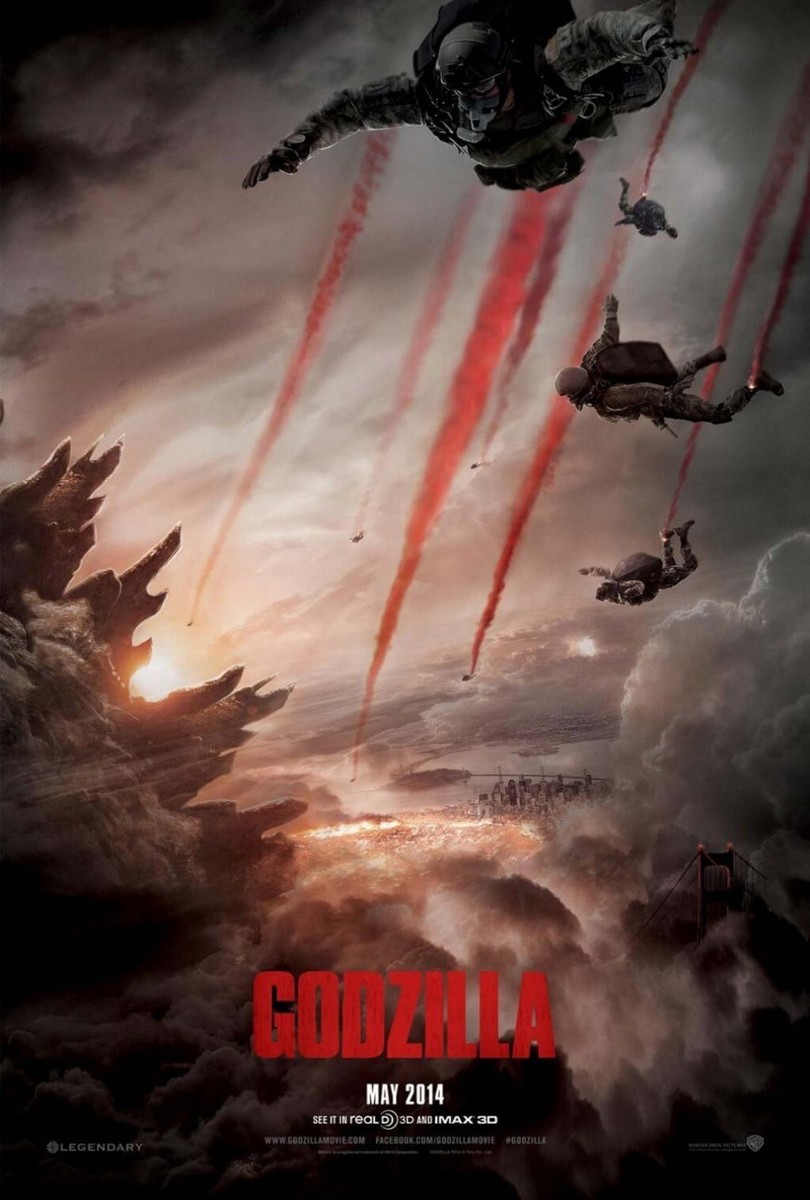 Godzilla (2014) Double Sided Original Movie Film Poster Advance 1