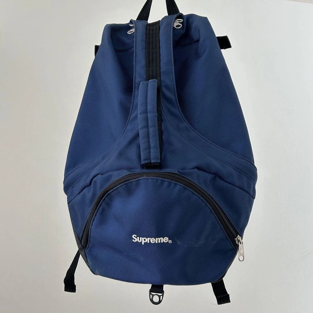 Sac à dos bleu marine Supreme 8ème génération YKK fermeture éclair occasion fabriqué aux USA