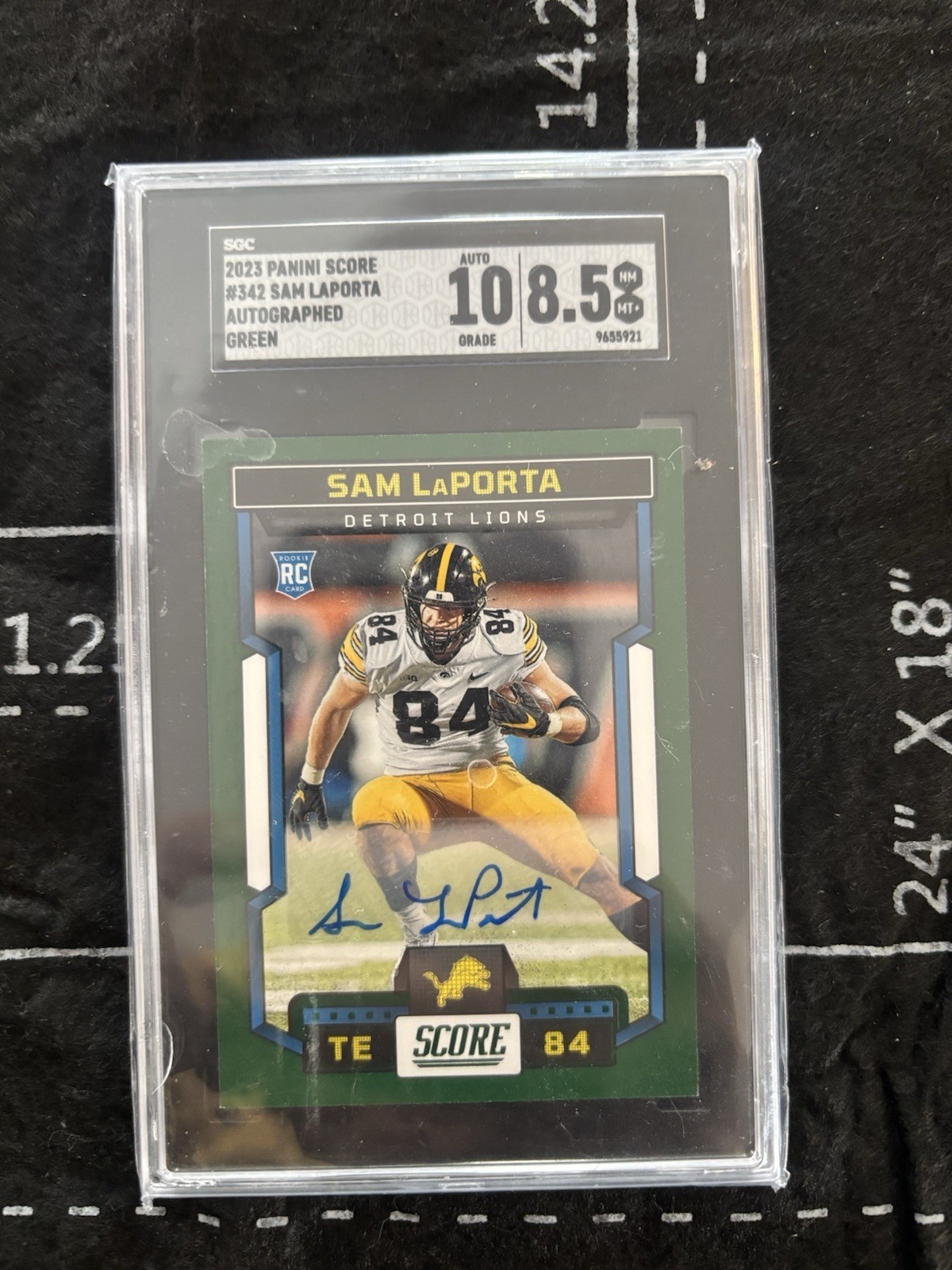 2023 Score - Rookies Sam LaPorta #342 Green Signatures (AU, RC)