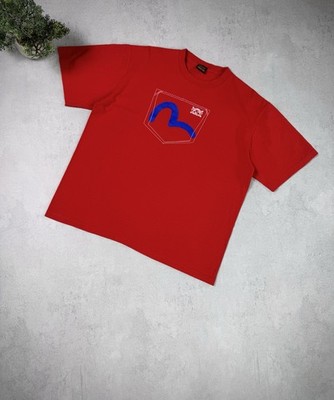 Vintage Evisu Big Logo T Shirt Red Size XL Men 