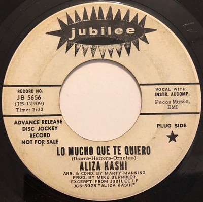 Aliza Kashi - Lo Mucho Que Te Quiero / Moscow Nights - Used V - Promo - G8100z