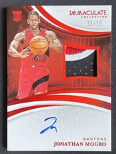 Jonathan Mogbo 2024-25 Panini Immaculate Collection Rookie Patch Auto RC /25
