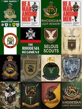 Rhodesia Military Armed Forces metal plaques, signs., Africa Nostalgia
