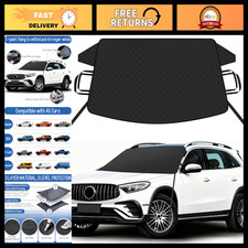 Winter Windshield Cover For Ice Snow 600d Waterproof Anti-frost Fits Most C Winter Windshield Cover For Ice Snow 600d Waterproof Anti-frost Fits Most C