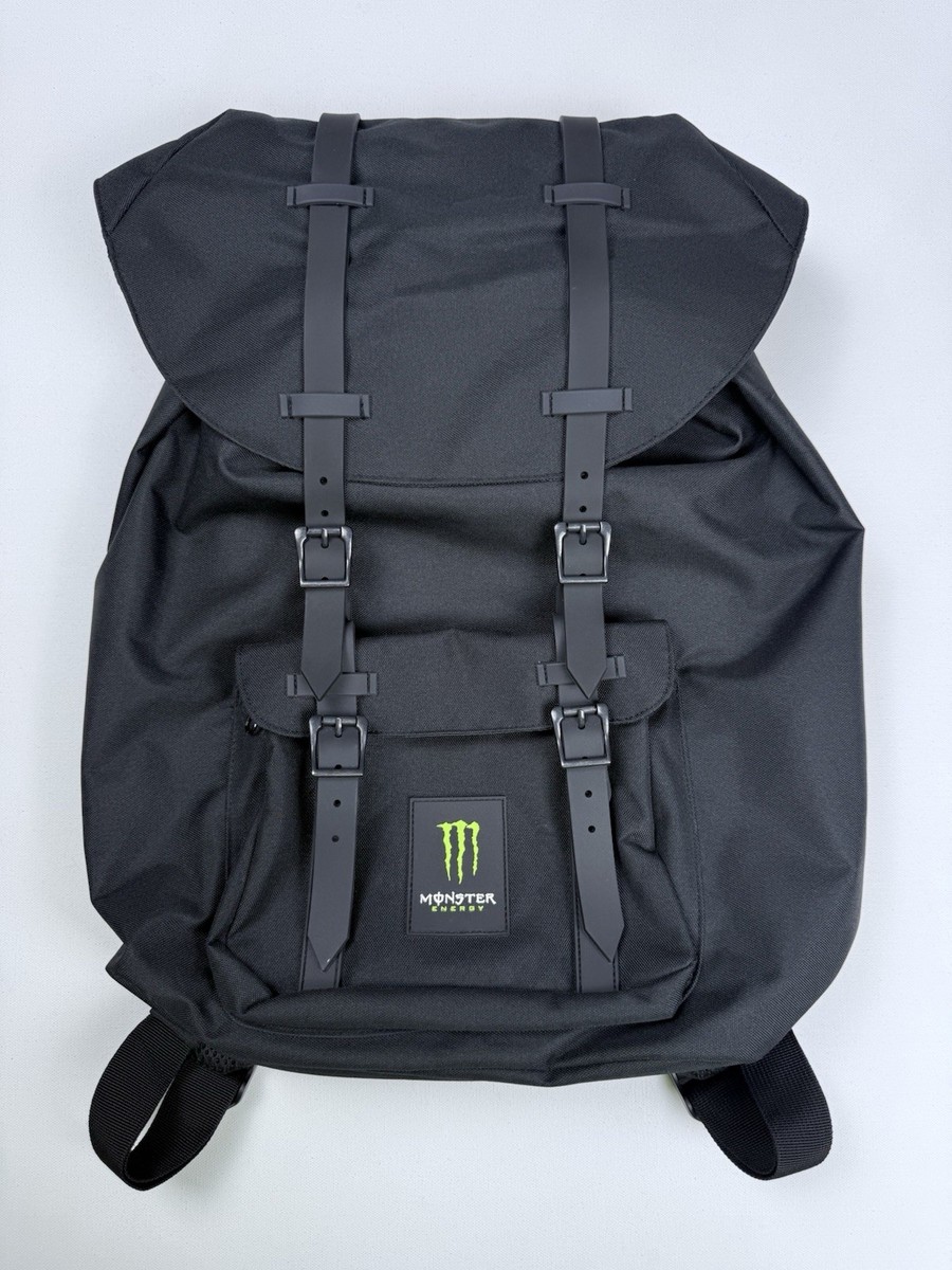 Monster Energy Black Rucksack Heritage Drawstring Buckle Strap