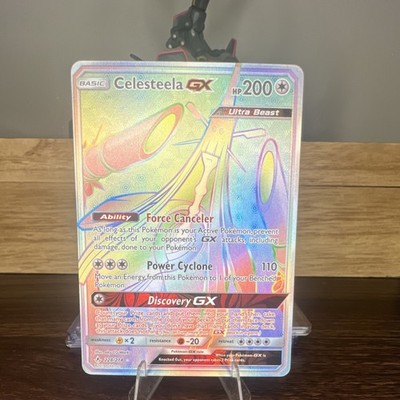 MNT Pokemon Celesteela GX 228/214 Secret Rare Full Art Holo Unbroken Bonds
