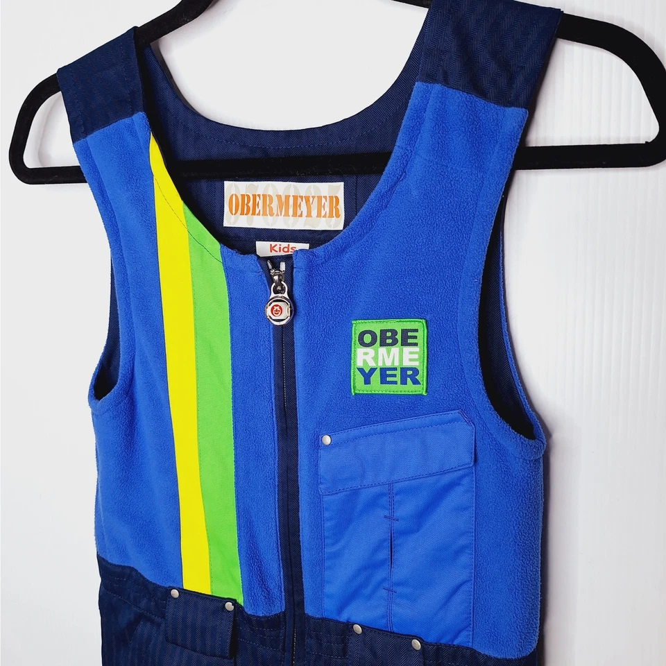 Vintage Obermeyer Kids Ski Bibs Medieval Blue Chill Factor Pants Suit 4 Snow - Image 3 of 4