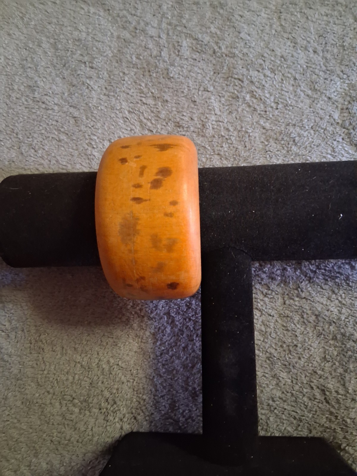 Rustic Wooden Chunky Rounded Bangle Bracelet Ligh… - image 1