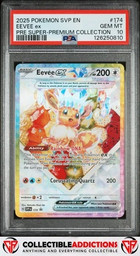 2025 Pokemon Svp En-Sv Black Star Promo #174 Eevee Ex Pre Super-Premium PSA 10
