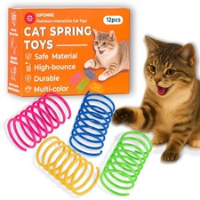 Durable Spring Cat Toys for Indoor Play, 12 Pack Interactive Spiral Coils