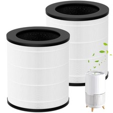 2 Pack AP-T200FL Filter with HoMedics AP-T200 AP-T2503 AP-T200-WT Purifier, 3...