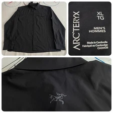 Mens Arc'teryx Skyline Long Sleeve Shirt Snap Lightweight Performance Black XL