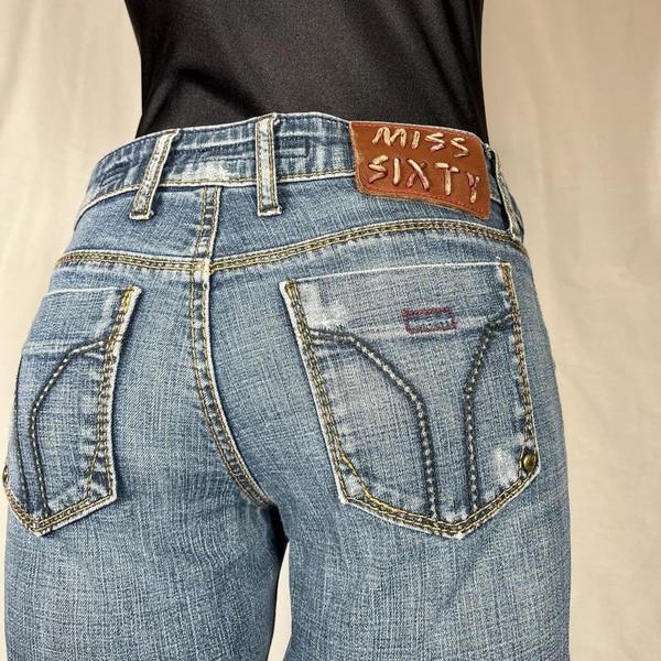 Women Miss Sixty Jeans Navy Cotton 26