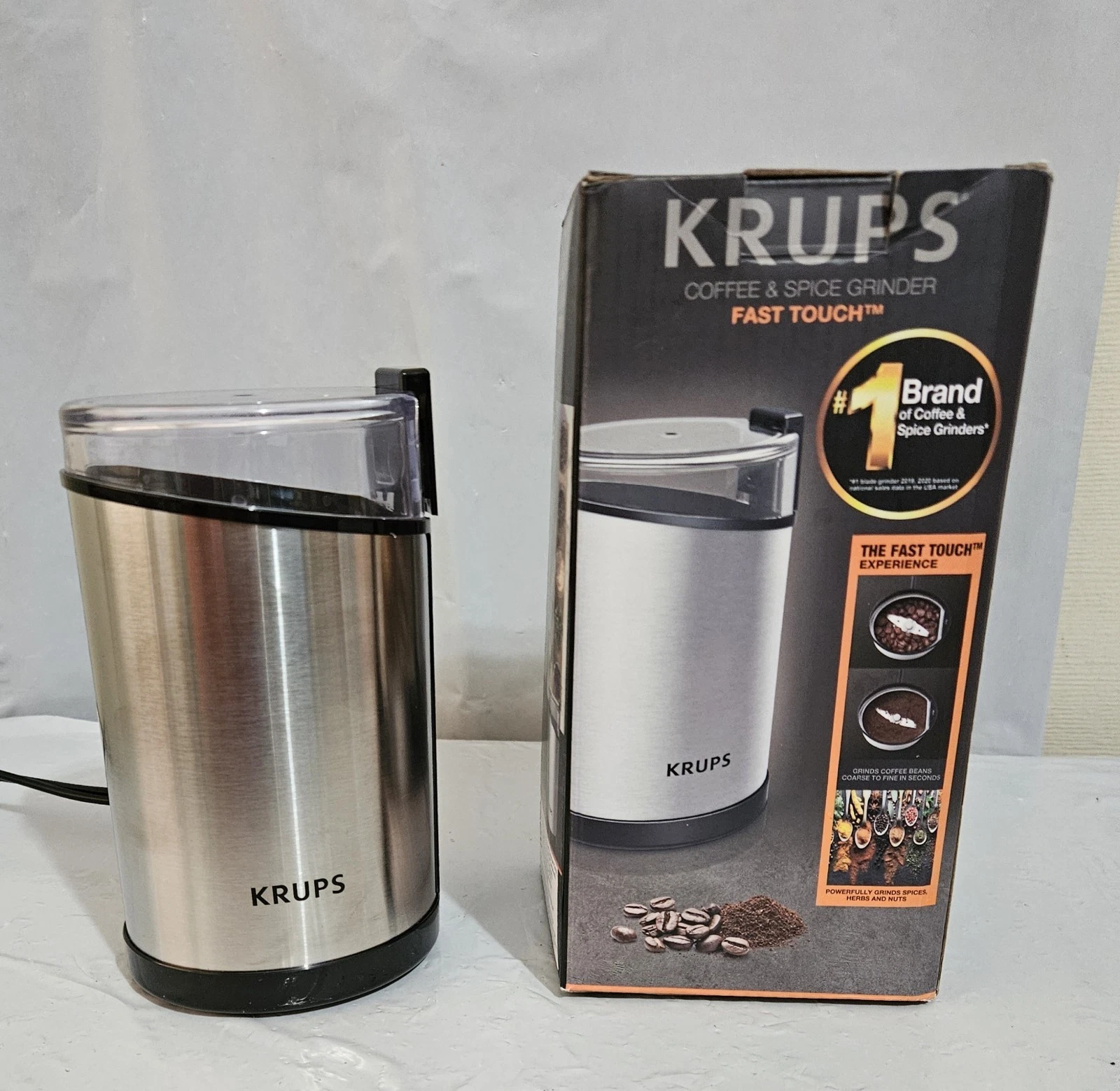 KRUPS Coffee & Spice Grinder Fast Touch - Stainless Steel GX204D51
