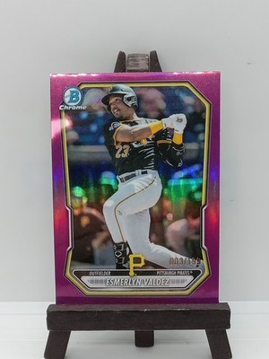 2026 Bowman Chrome Prospect ESMERLYN VALDEZ Fuschia Refractor #'d 003/199 *READ*