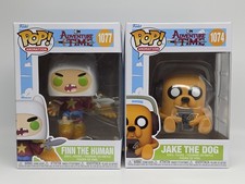 Funko Pop! Cartoon Network Finn el Humano #1077 + Jake el Perro #1074 con Protector