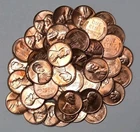 BU 1957-D Wheat Penny Roll!--50 BU Pennies!
