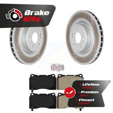 Front Coat Brake Rotor Semi-Metallic Pad Kit For 2010-2016 Hyundai Genesis Coupe