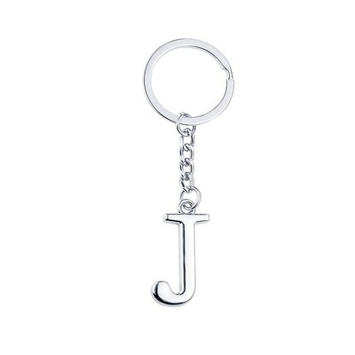 Keychain Initial Letter Key Chain Silver for Men Women Personalized Alphabet ...