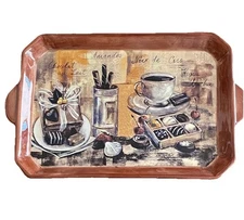 Silvia Vassileva Santa Barbara Design Dessert Chocolate Pattern Ceramic Tray