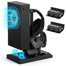Charger Stand with Cooling Fan for Xbox Series S Console and Controller,Vertical