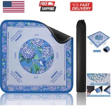 Blue Mahjong Learning Mat 33 x 33 with Black Carrying Bag, Anti-Slip, Noise...