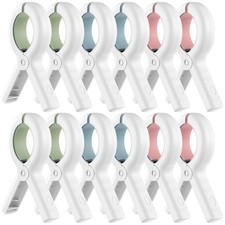 Senbowe 12 Pack Beach Towel Clips,Pool Chair Clips,Heavy Duty Plastic Clothes...