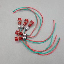 50Pcs 24V AC/DC 10mm RED Incandescent  Pilot Lights CYLINDRICAL Cap with wire