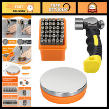 Jewelry Making Metal Stamping Kit - 37pcs Letter Number Stamp Set, Hammer Bl